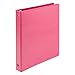 Samsill Earth’s Choice Biobased 3 Ring View Binders, 1 Inch Round Ring, Up to 25% Plant Based Plastic, USDA Certified Biobased, Eco-Friendly, Pink