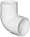 Spears 409 Series PVC Pipe Fitting, 90 Degree Elbow, Schedule 40, 2