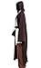 WYKBPX Halloween Tunic Costume Set Cosplay Outfit for Jedi Brown with White Hooded Robe