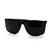 Juicy Orange Dark Black Lens Men's Sunglasses Classic Square Frame Black
