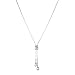 Lavany Women's Necklace Pendant, Luxury Long Necklace Sweater with Crystal Pearls Pendant Charm for Women (Silver)