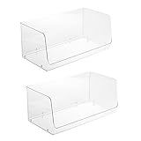 InterDesign Linus Stacking Organizer Bin (Set of 2), XX-Medium