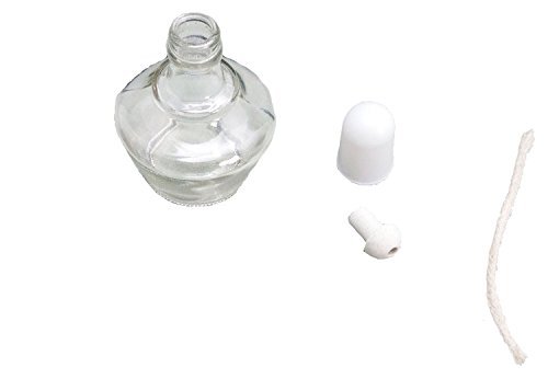 Zhi Ying Glass Alcohol Burner Alcohol Burner Lamp Glass Lab Equipment Heating 150ml+ 2 Wicks(15cm)