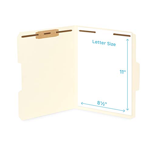 50 Manila Fastener File Folders 1/3 Cut Reinforced Tab Durable 2