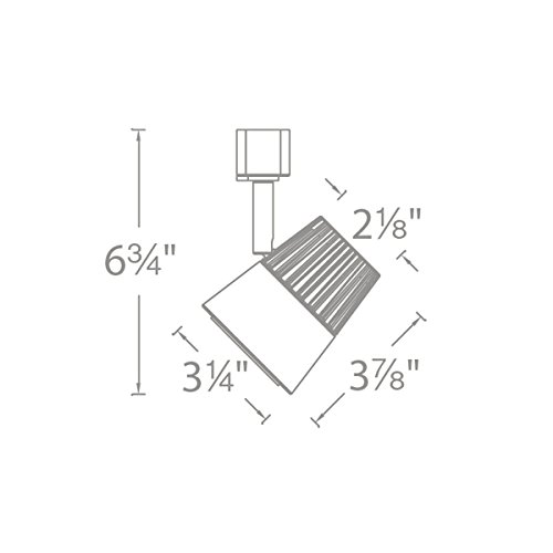 WAC Lighting J-LED201-30-WT Contemporary Summit ACLED 15W Beamshift Line Voltage Cone J-Track Head