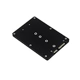 Optimal Shop B+M Key Socket 2 M.2 NGFF (SATA) SSD to 2.5" SATA Adapter Card with Case Fast-Black