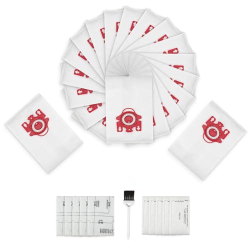 Photo 1 of 3D Airclean Dust Bags Replacement for Mie.le FJM Compact C2 Compact C1 Complete C1 S241 S290 S300i S500 S700 S4 S6 Series (Pack of 20) with 5 Motor Protection Filters 5 Air.Clean Filters