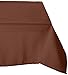 LinenTablecloth 54-Inch Square Polyester Tablecloth Chocolate