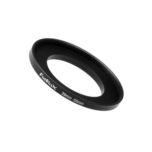 Fotodiox Metal Step Up Ring, Anodized Black Metal 39mm-55mm, 39-55 mm