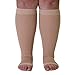 Mojo Compression Socks Knee Length with Wide Calf | Open Toe | Black Small