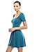 2LUV Women's Short Sleeve Mix Print Fit & Flare Skater Dress