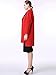 Miya Women's Faux Leather Jacket Quilted Bomber Jacket Short Coat Red Medium