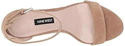 Nine West Womens Pruce Block Heeled Sandal Latte