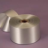 Silver Embossed Poly Satin Ribbon, 2-3/4