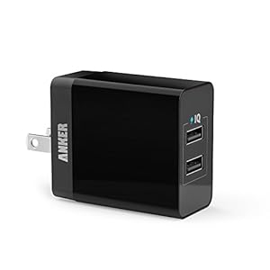 Anker 20W 2ポート USB急速充電器 iPhone6/iPhone5C/5S/5/4S/4/iPod/iPad/Xperia/GALAXY/ウォークマン等対応