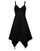 Leadingstar Women Spaghetti Strap Irregular Hem Summer Casual Beach Flared Dress