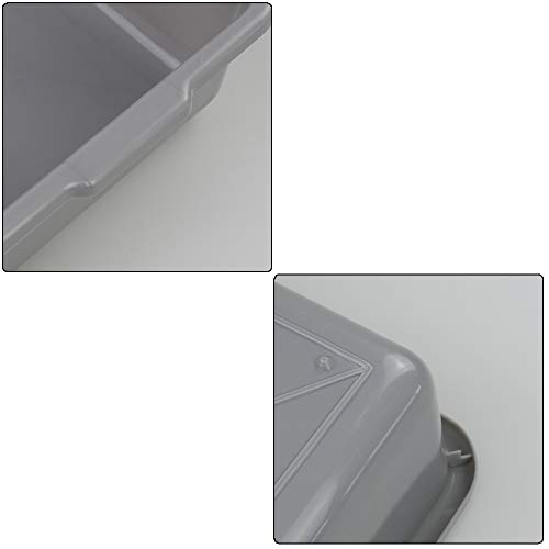 Parlynies Wash Basin Tub, 4 Pack Plastic Dish Washing Bin, Grey Bus Box