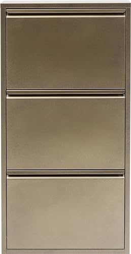 Kare Design Shoe Cabinet Caruso, 3 flaps, bronce, 103x50x14 cm