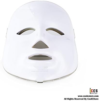 CoolEStore Photon Therapy Seven Color Light Treatment Facial Beauty Skin Care Phototherapy Mask (White)