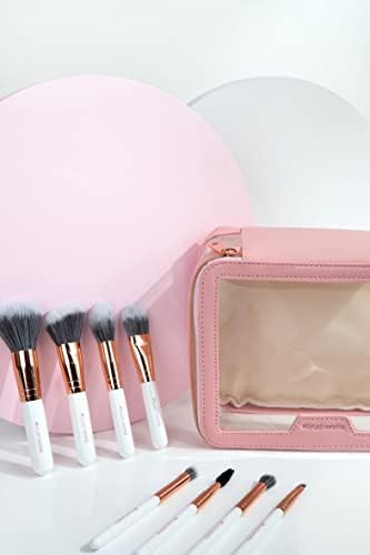 Exklusives Make-up-Pinselset, Rosa, Einheitsgröße