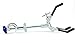 Clamp Retort with 3 Black Sleeved Prongs and Boss Head