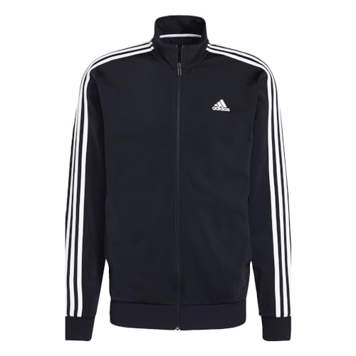 adidas Mens Warm-up Tricot Regular 3-Stripes Track Jacket Ink/White 3X-Large/Tall Image