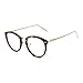 TIJN Vintage Round Clear Glasses Non-Prescription Eyeglasses Frames for Women Men,Oversized Metal Oval Eyewear(Tortoise)