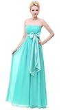BISLU Sweetheart Chiffon Prom Party Evening Gown Long Bridesmaid Dress