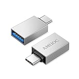 USB C to USB 3.0 Adapter USB C to A Male to Female Adapter, Compatible with MacBook 2018 2017 2016, Samsung Galaxy Note 8, Galaxy S8 S8+ S9, Google Pixel, Nexus, （Silver）