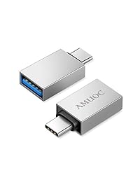 USB C to USB 3.0 Adapter USB C to A Male to Female Adapter, Compatible with MacBook 2018 2017 2016, Samsung Galaxy Note 8, Galaxy S8 S8+ S9, Google Pixel, Nexus, (Silver)