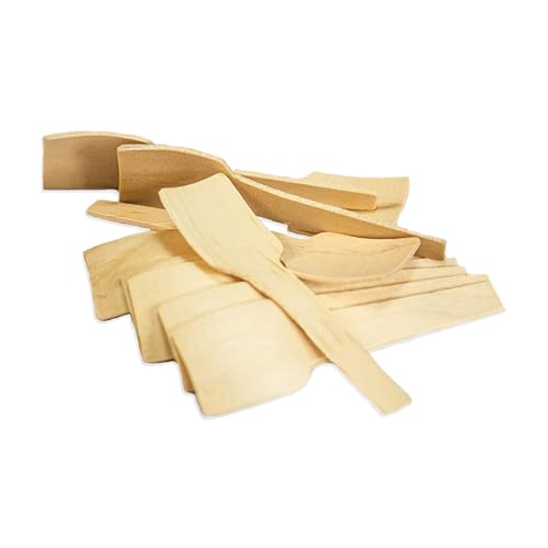 2.75" Disposable Wooden Taster and Sampling Spoons - Pack of 10,000ct