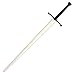 Red Dragon Armoury Synthetic Sparring Longsword - White Blade with Black Hilt