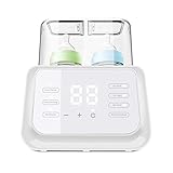 Owlpow Baby Bottle Warmer, Bottle Steam Sterilizer Multifunctional Bottle Warmer with Auto Power-Off and Temperature Control (White)