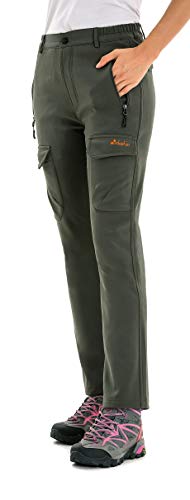 image for Clothin Women's Fleece-Lined Soft-Shell Cargo Pants - Water-Repellent,