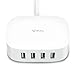 4-Port USB Desktop Charging Station with Auto Detect Technology, BULL 25W Multi Port Charge Adapter with 6ft Extension Cord, for iPhone Xs/XS Max/XR/X/8/7/Plus, Samsung S4/5 etc, Tablets and More primary
