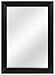 MCS 24x36 Inch Wedge Rectangular Mirror, 30x42 Inch Overall Size, Black