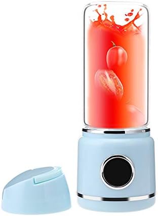 haixclvyE 420ml Portable Blender USB Charge Juicer Fruit for Fruit, Smoothie, Baby Food Mixing Machine Blue