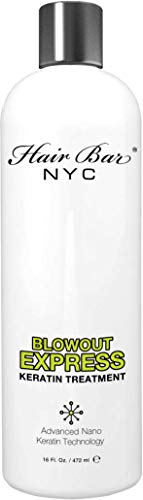 Hair Bar NYC Brazilian Blowout Express Keratin Treatment - Quick Keratin Spray, Anti Frizz, Smoothing, Long Lasting, Salon Product, 118ml /4 floz