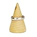 Buorsa 6 Pcs Mini Small Natural Wood Cone Ring Display Stand Organizer Holder,3 Different Size