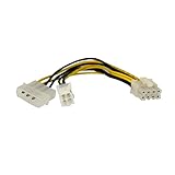 StarTech.com 6 Inch 4 Pin to 8 Pin EPS Power Adapter with LP4 - F/M - ATX to EPS Power Adapter (EPS48ADAP)