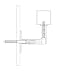 Stainless Steel Handrail Wall Bracket Square for Flat Bottom Tube Slim