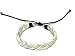 Nove Jewelry Leather Hawaiian Surfer Style Natural Hemp Braided Bracelet Adjustable Cord