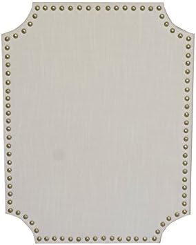 Scalloped Linen Cork Board Pin Board with a Nail Head Design by Pavona Interiors