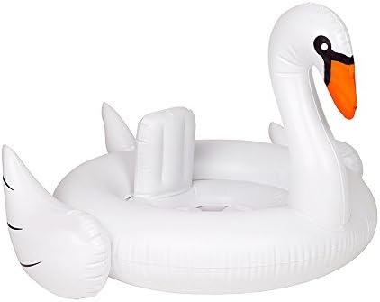 Baby Inflatable White Swan Pool Float for 6-36 Months by Careboss