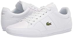 Lacoste Men's Chaymon Sneaker, WHT/WHT, 7.5