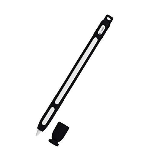 InventCase Silicone Protective Grip Case Cover for Apple Pencil 2nd Generation for iPad Pro 12.9-inch (3rd Generation) & iPad Pro 11-inch - Black