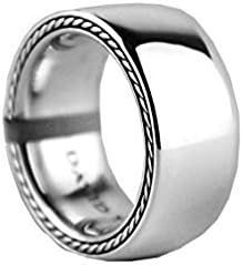 DAVID YURMAN STREAMLINE 9 MM BAND RING STERLING SILVER #513 size 12