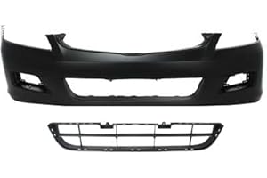 Evan Fischer Front Bumper Cover Kit Compatible With 2006-2007 Honda Accord Primed Sedan