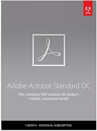 Adobe Acrobat Standard DC | Create, edit and sign PDF documents | 1 ...