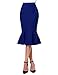 Kate Kasin Womens High Stretchy Midi Skirts Wrap Style Pencil Skirts M K241-3